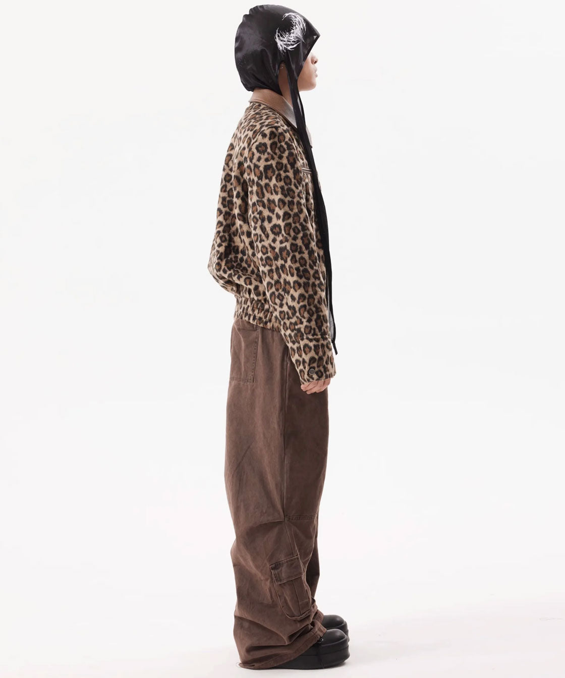 Leopard pattern drizzler jacket