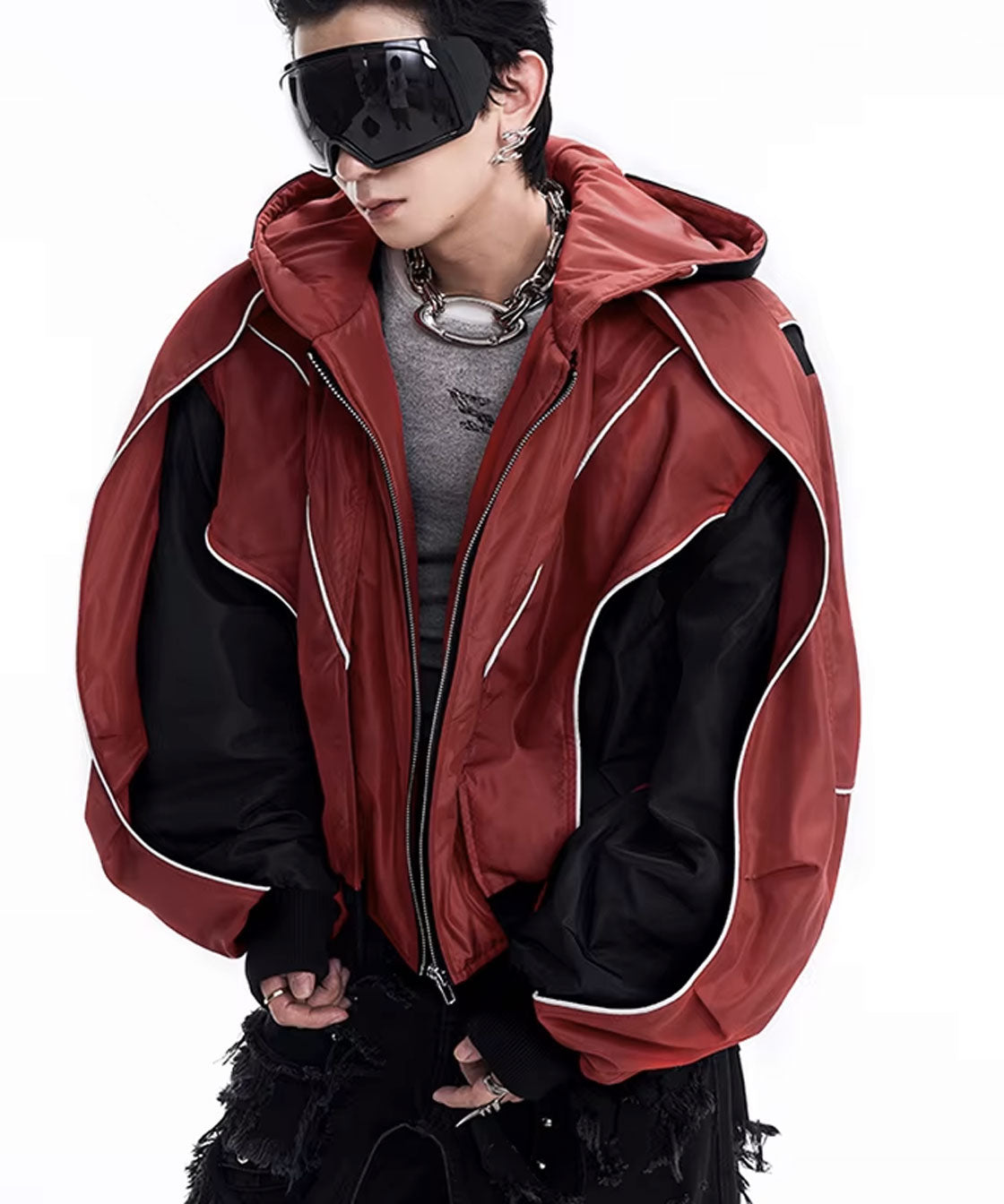 Short length hooded jacket