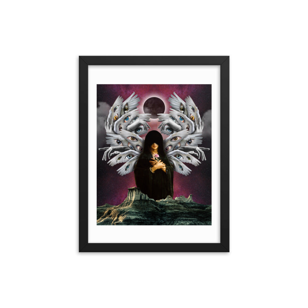 Swan Kiss Framed poster