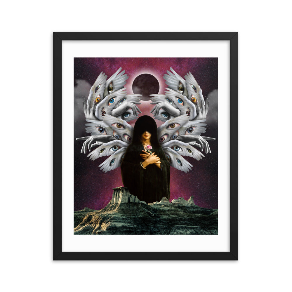 Swan Kiss Framed poster