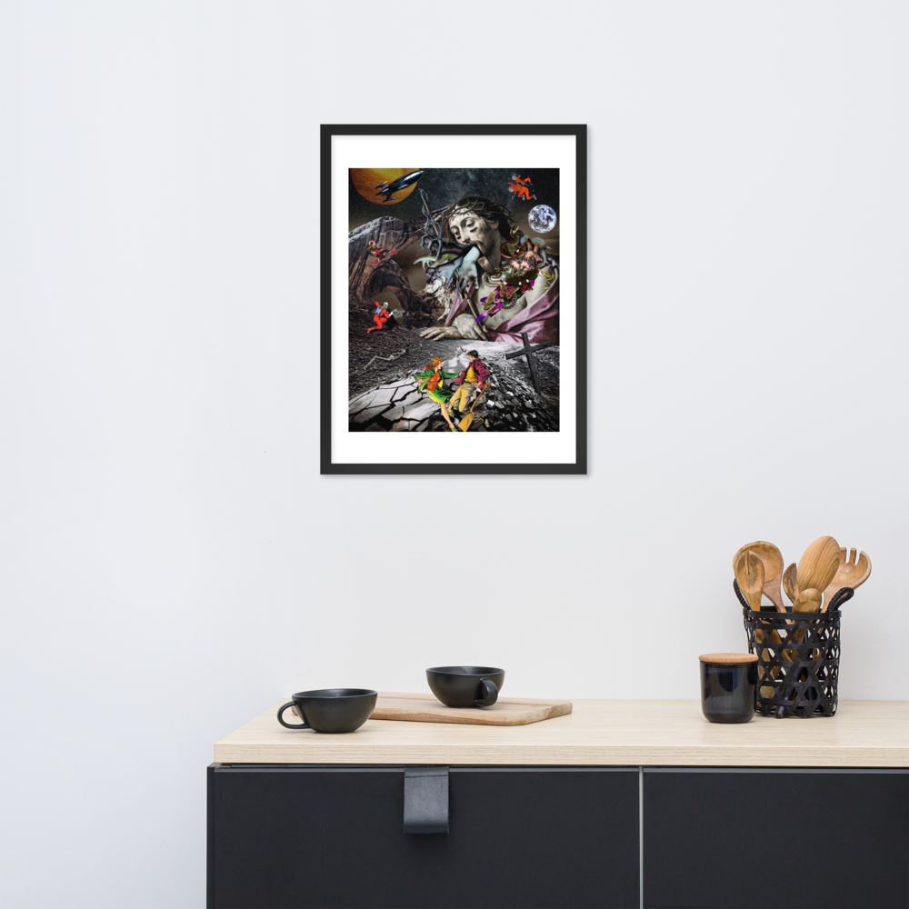 SPACE WAR Framed poster