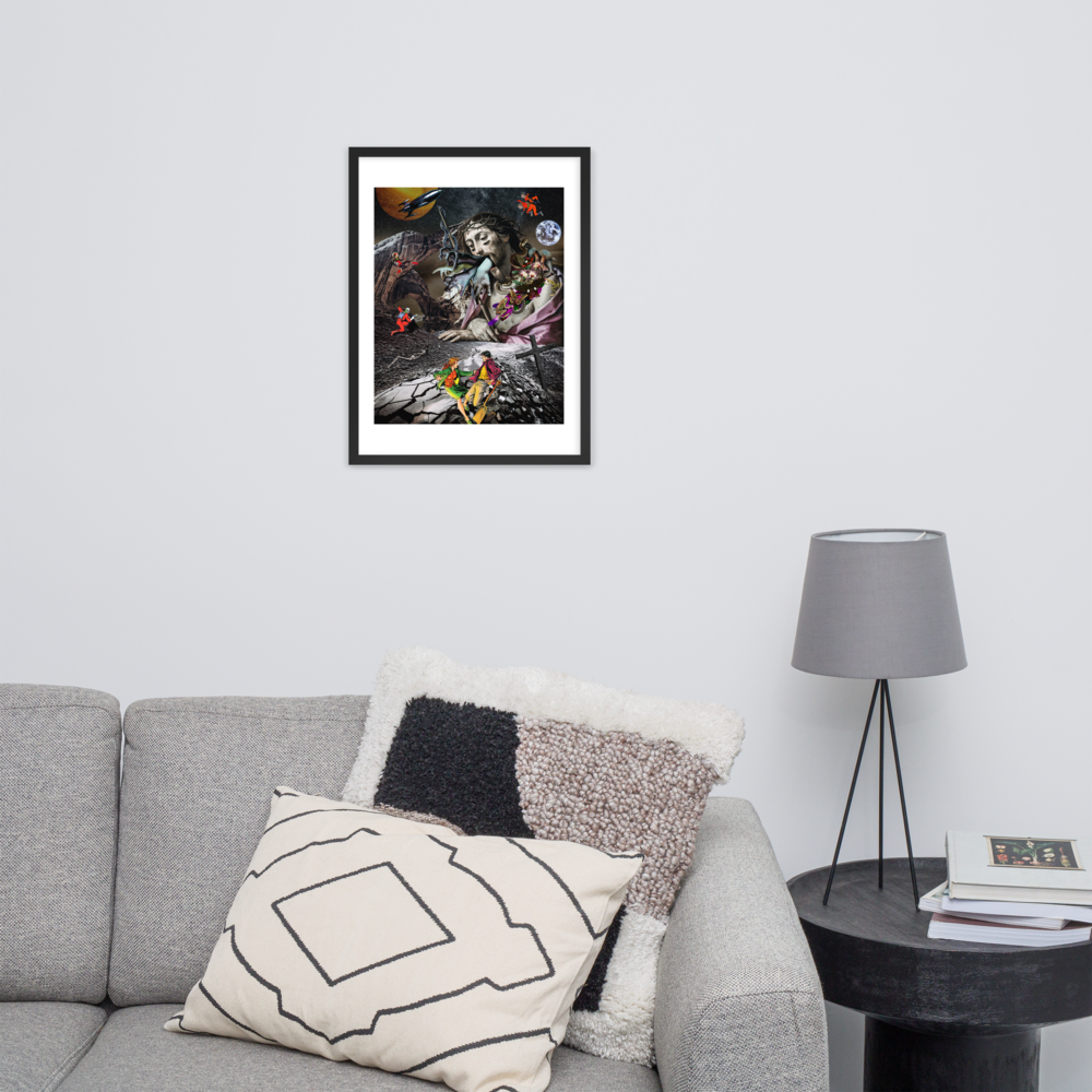 SPACE WAR Framed poster