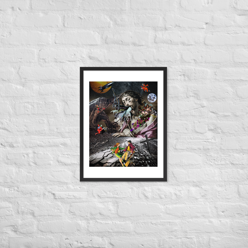 SPACE WAR Framed poster