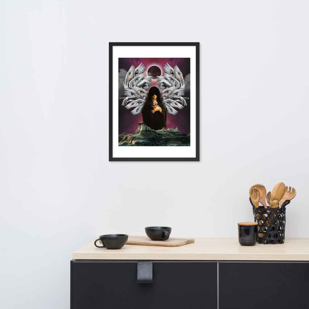 Swan Kiss Framed poster