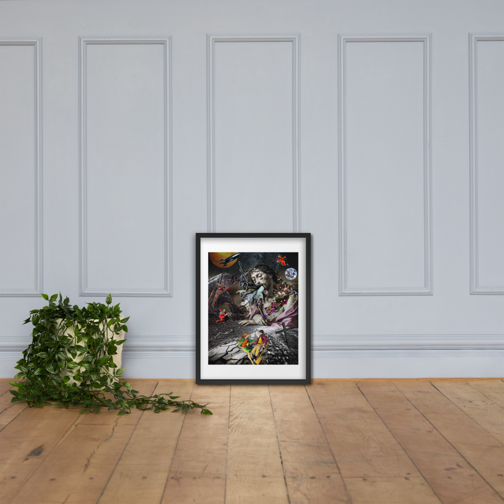 SPACE WAR Framed poster