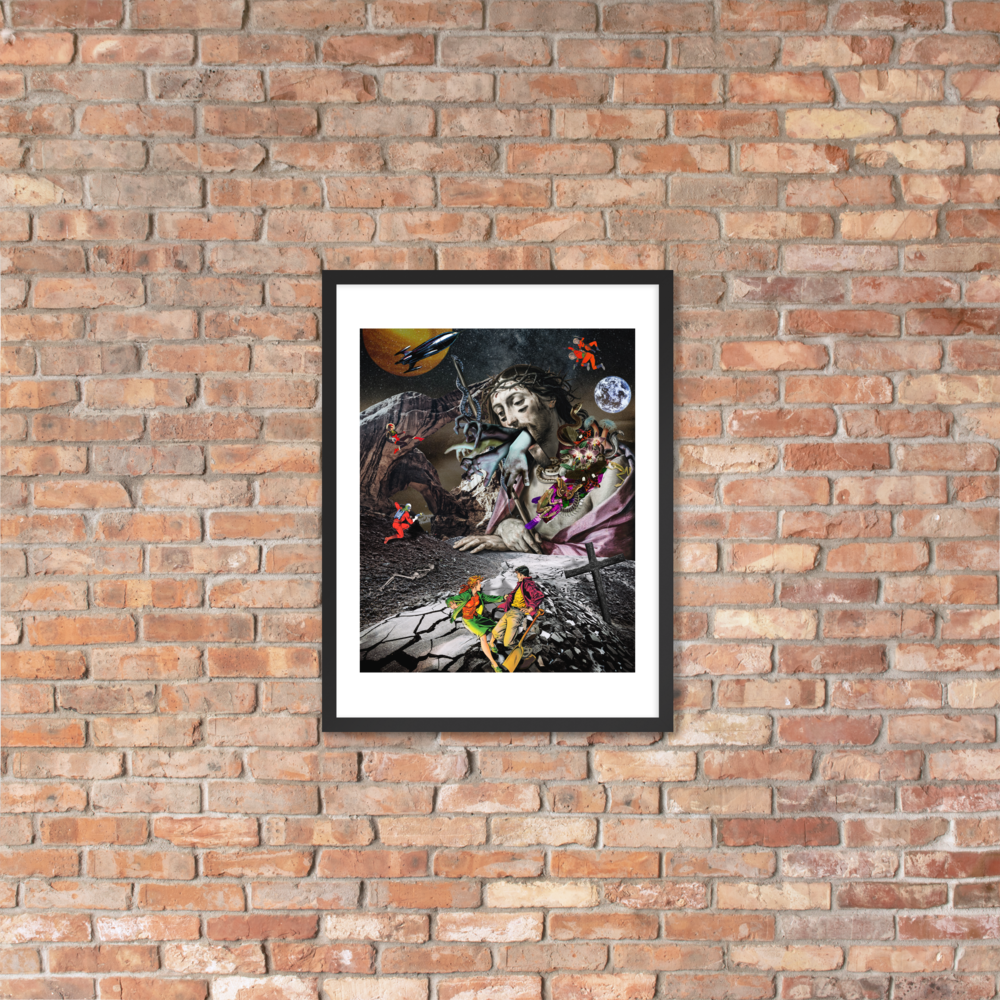 SPACE WAR Framed poster