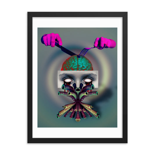 Eat Your Brain Framed poster