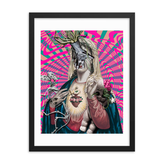 Distorted Motherhood Framed poster