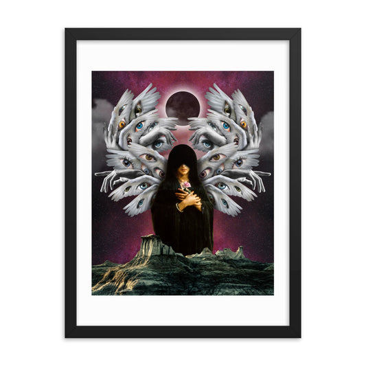 Swan Kiss Framed poster