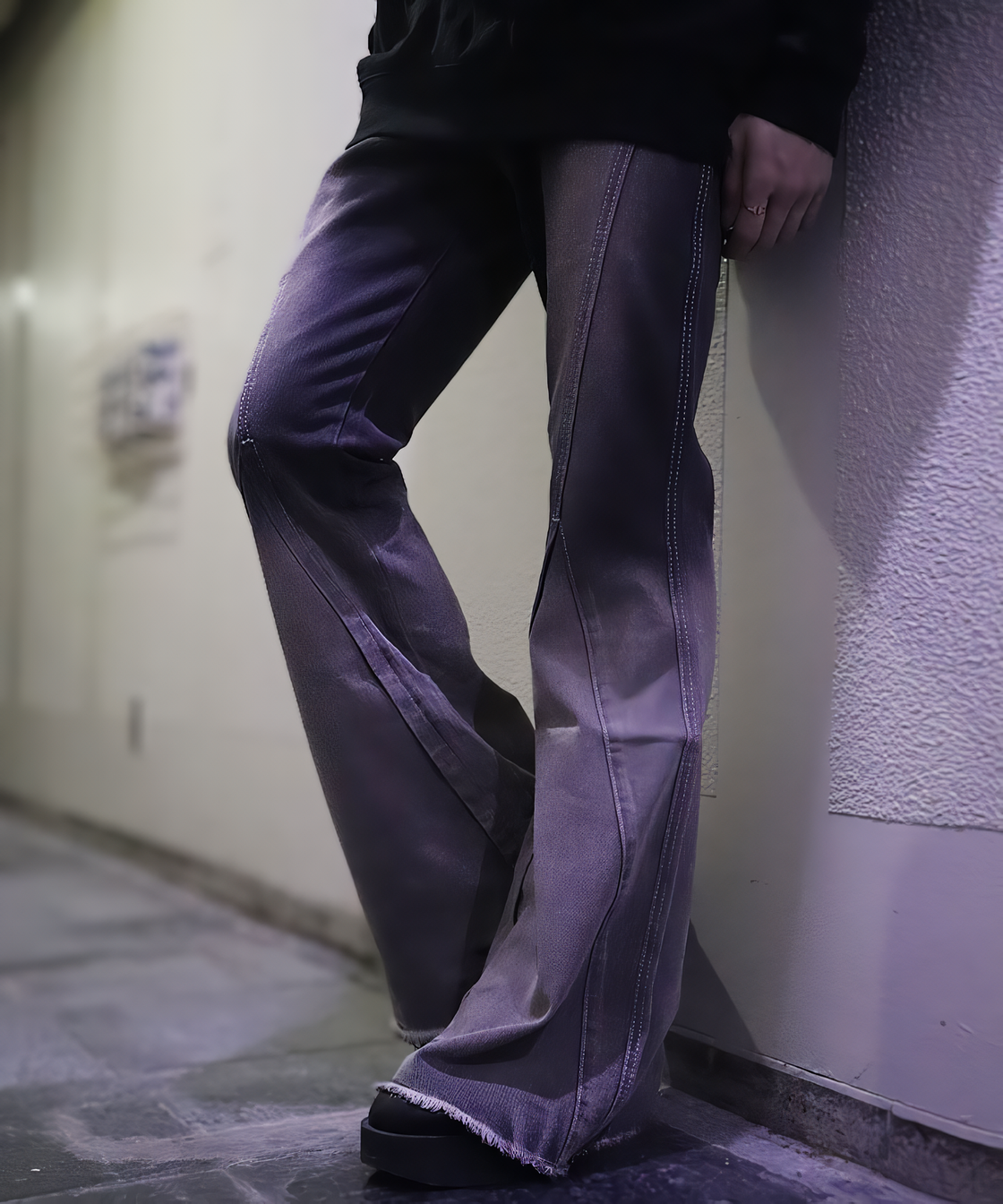 Gradation flare pants