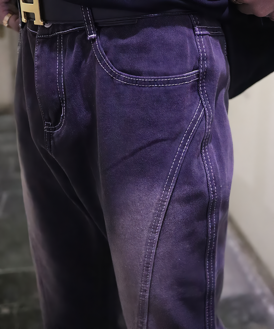 Gradation flare pants