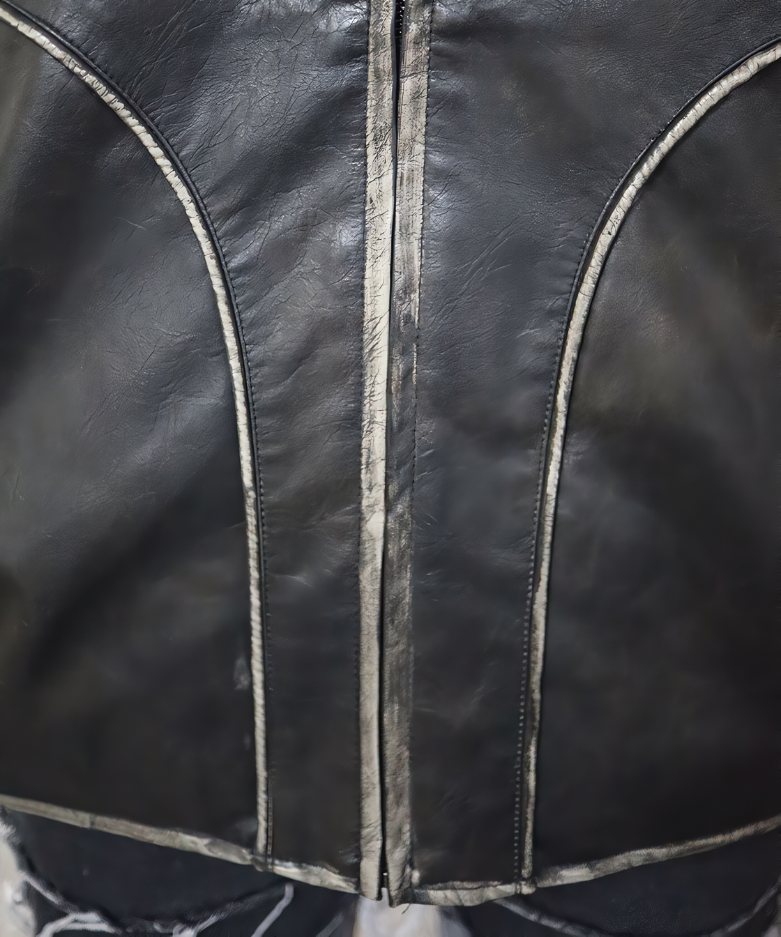 Vintage style fake leather jacket