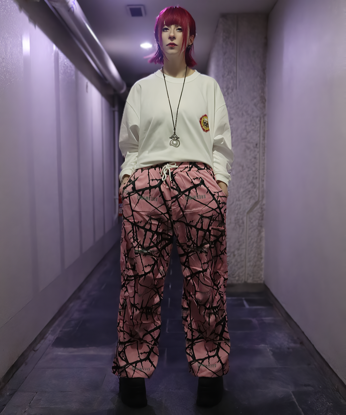 Thorn print camouflage pants