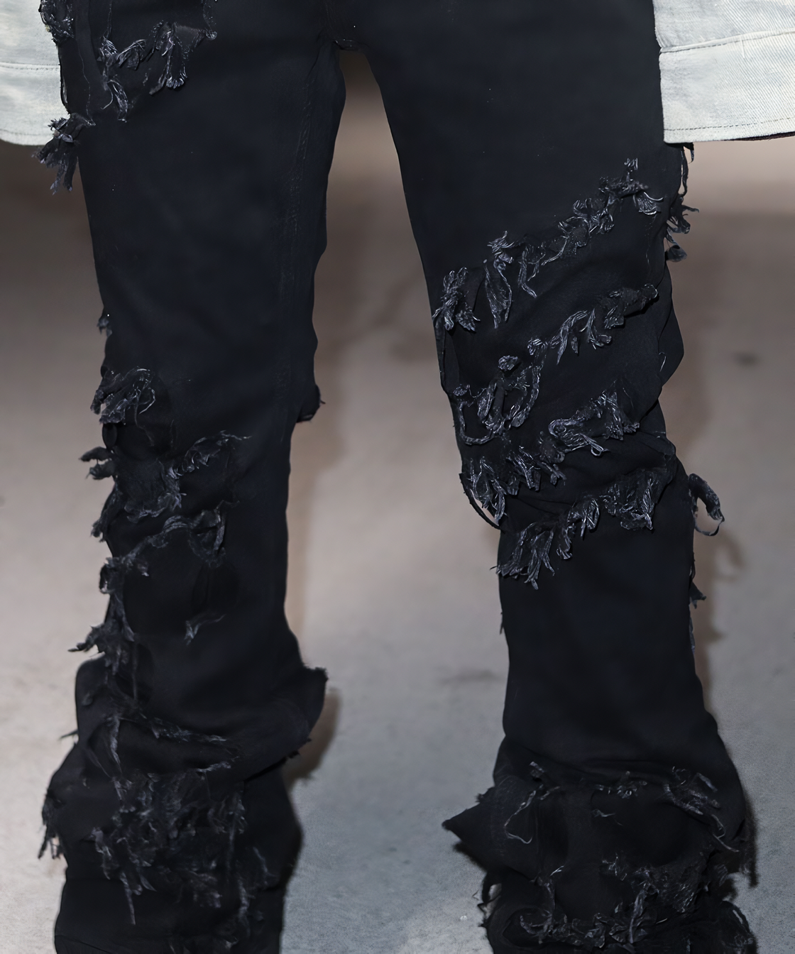 Hard damage boot cut pants