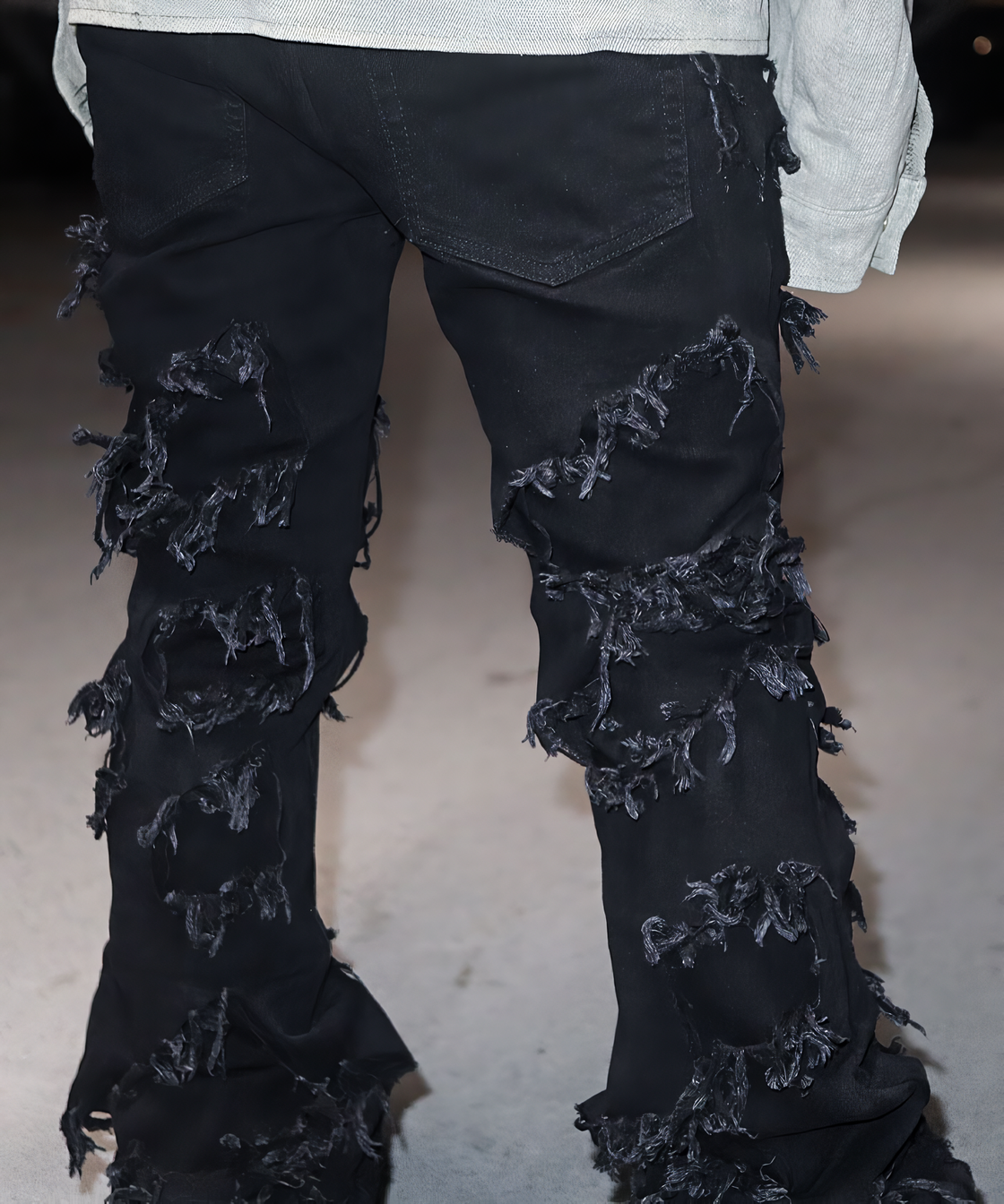 Hard damage boot cut pants