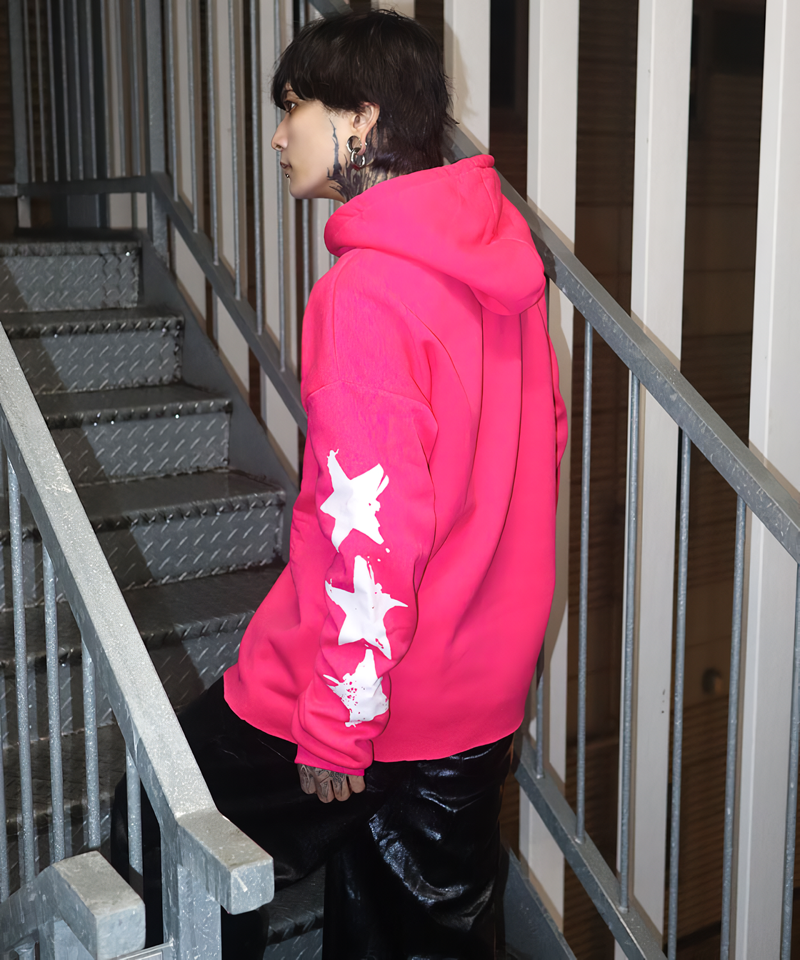 Devil print hoodie