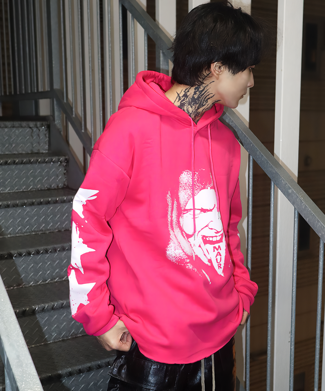 Devil print hoodie