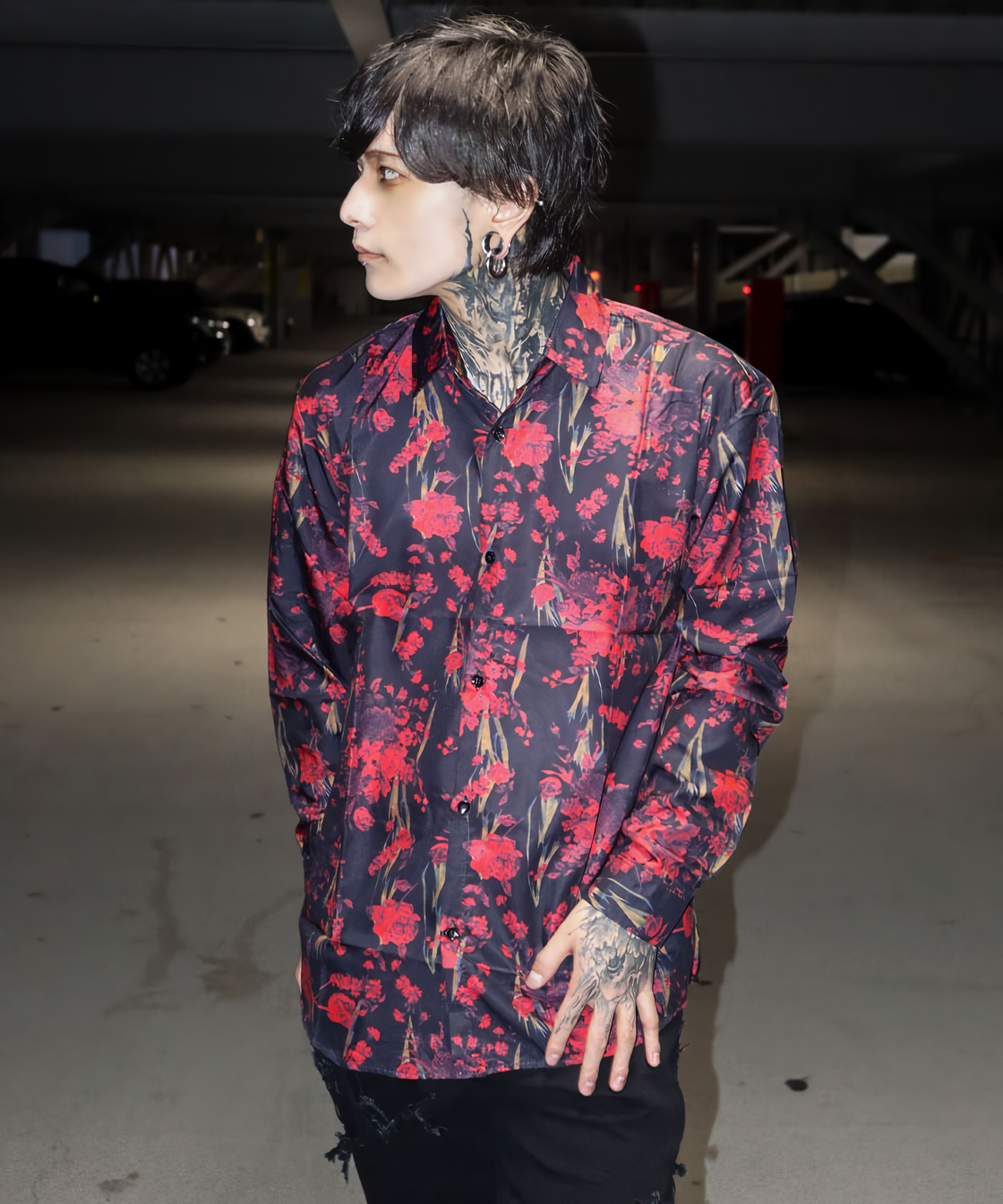 Rose print shirt