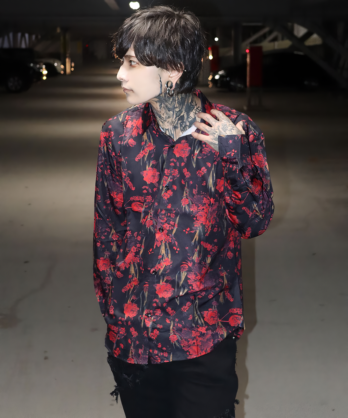 Rose print shirt