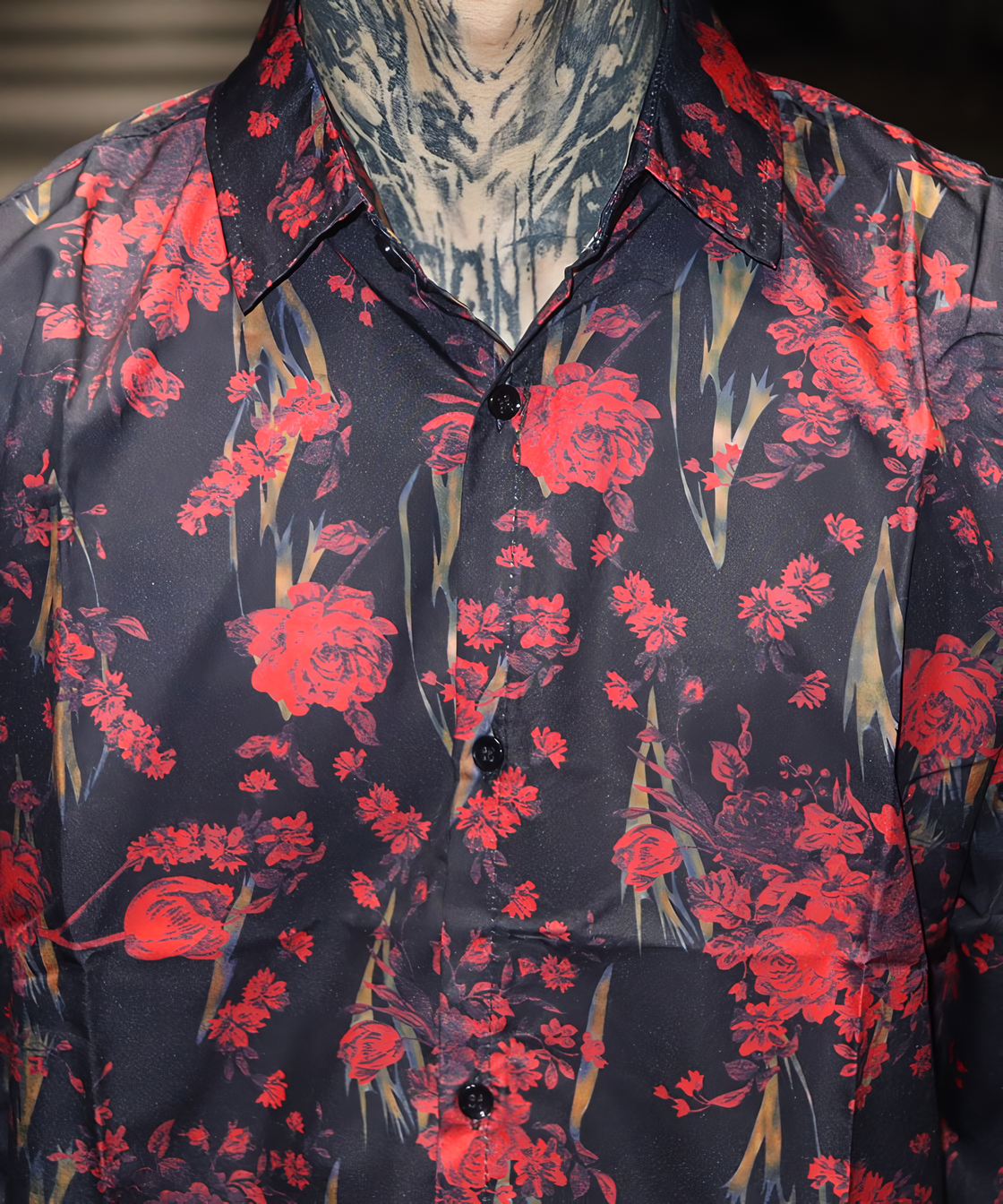 Rose print shirt