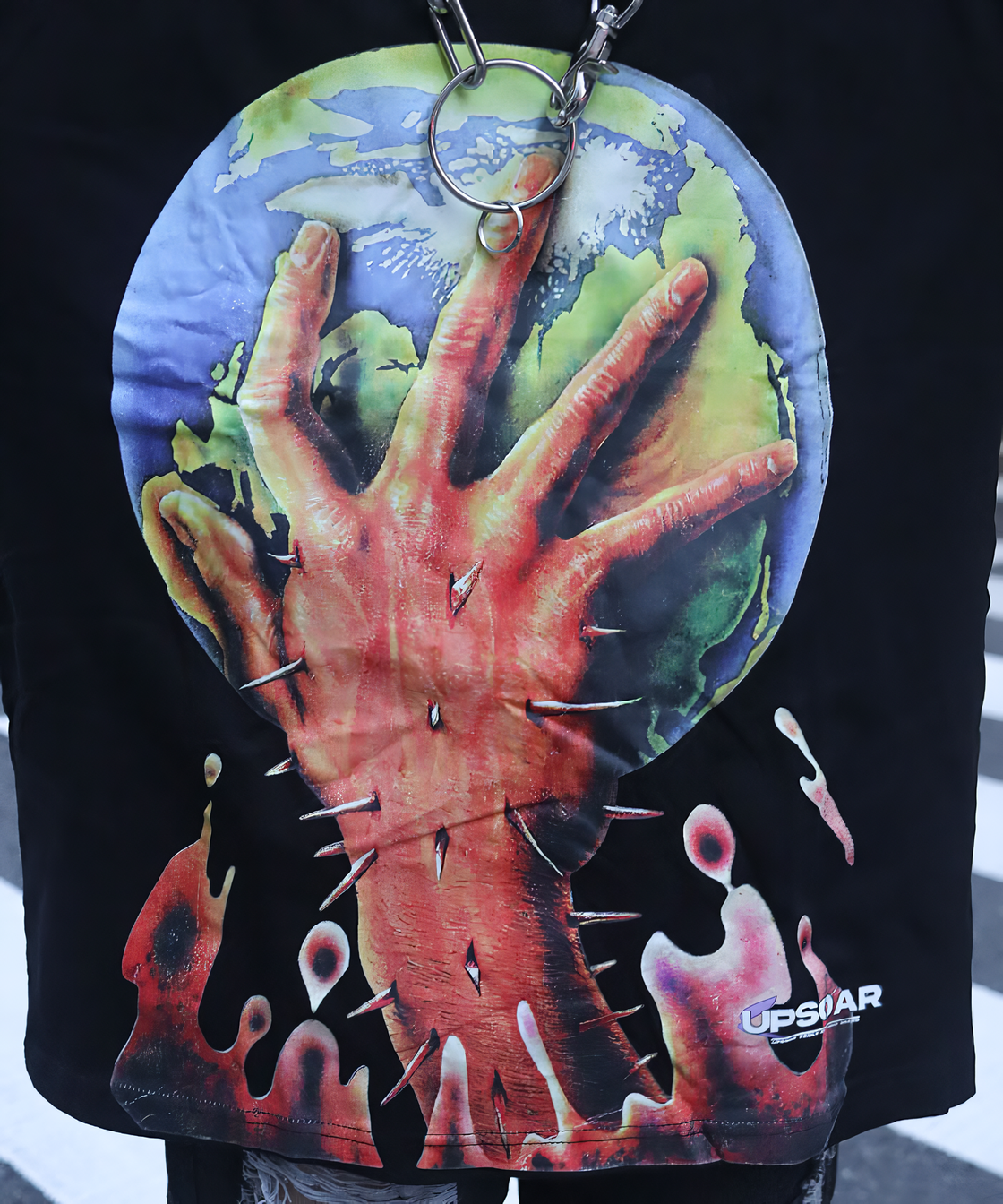 Hand print oversize TEE